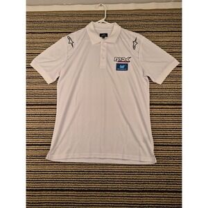 Alpinestars NEX Motorsports Swinerton White Polo Shirt Mens Medium Racing Team